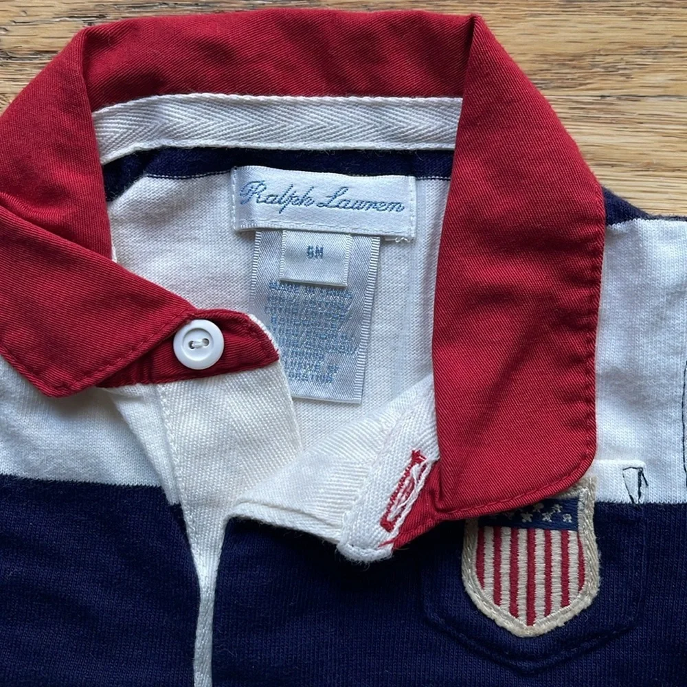 Ralph Lauren Blue and White Diaper Covers Nautical Stripes